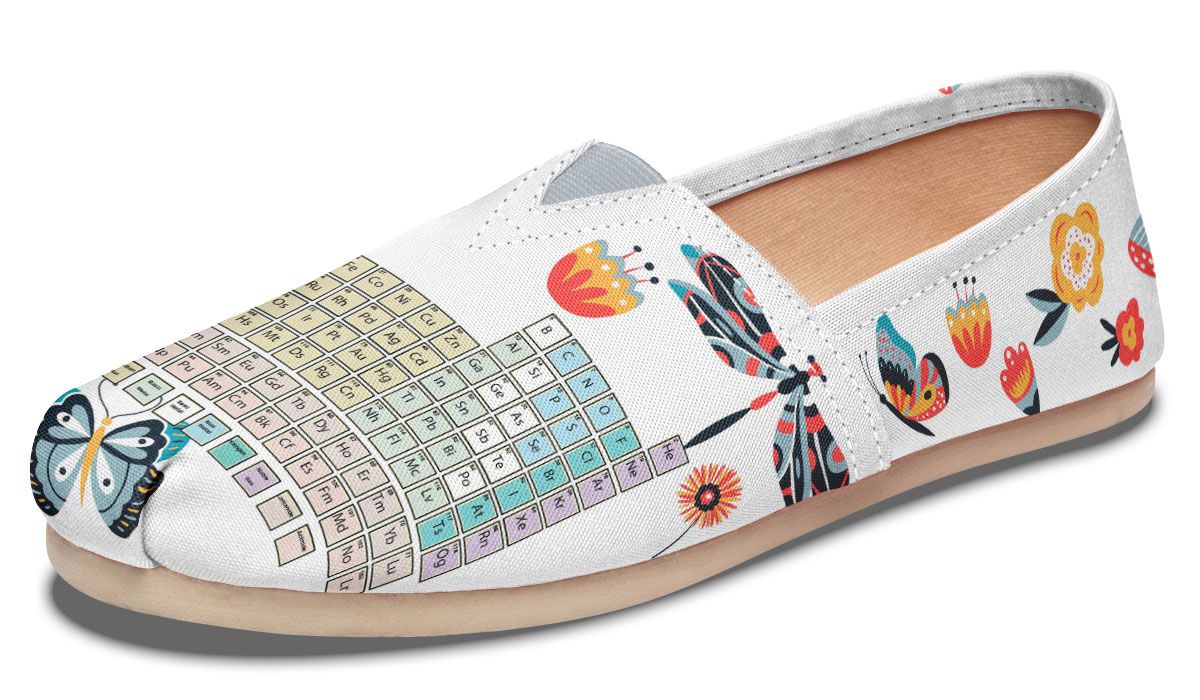 Periodic Table Butterflies Casual Shoes