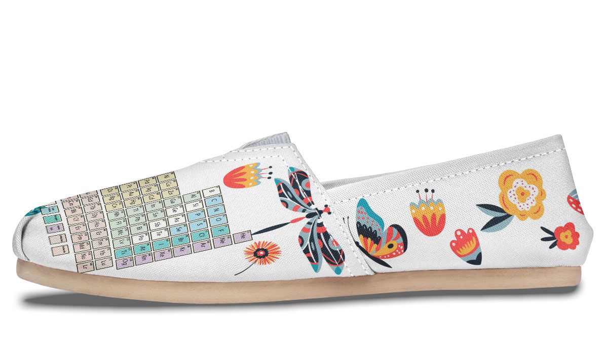 Periodic Table Butterflies Casual Shoes