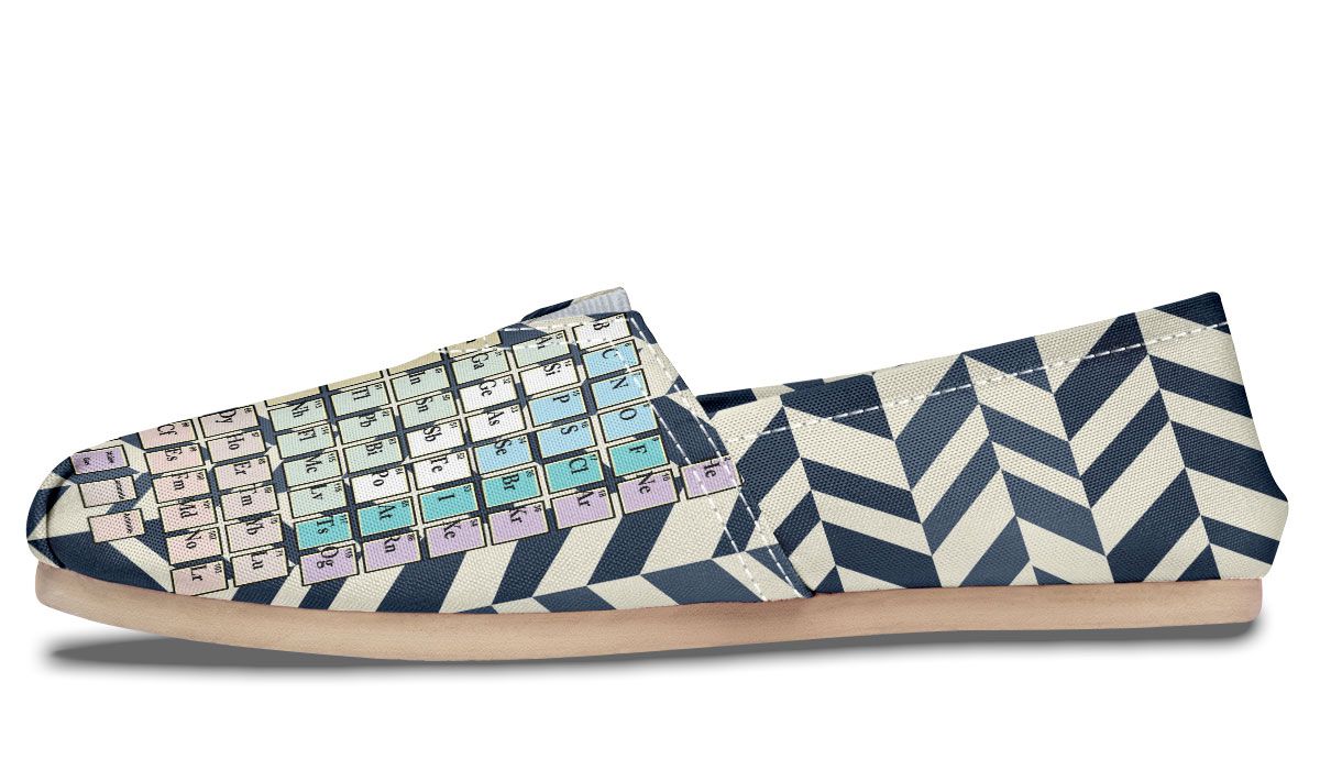 Periodic Table Chevron Casual Shoes