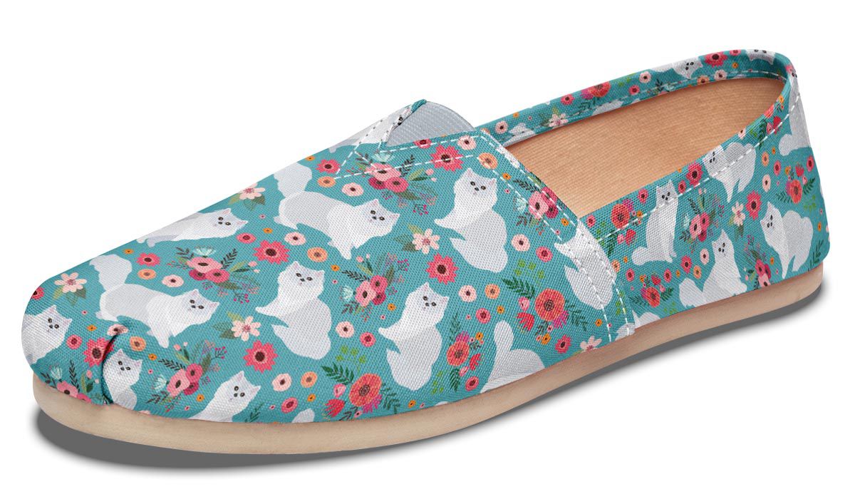 Persian Cat Flower Casual Shoes