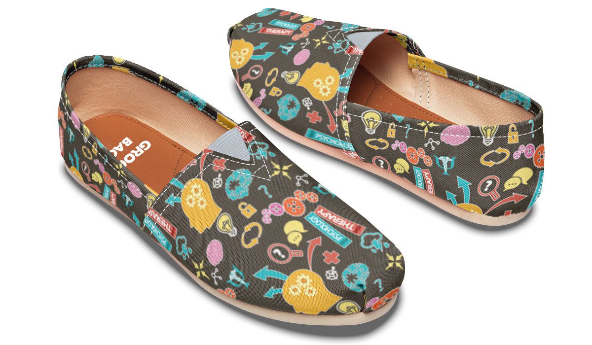 Psychology Pattern Casual Shoes