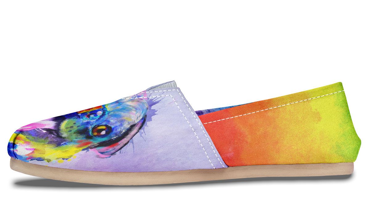 Rainbow Pug Casual Shoes