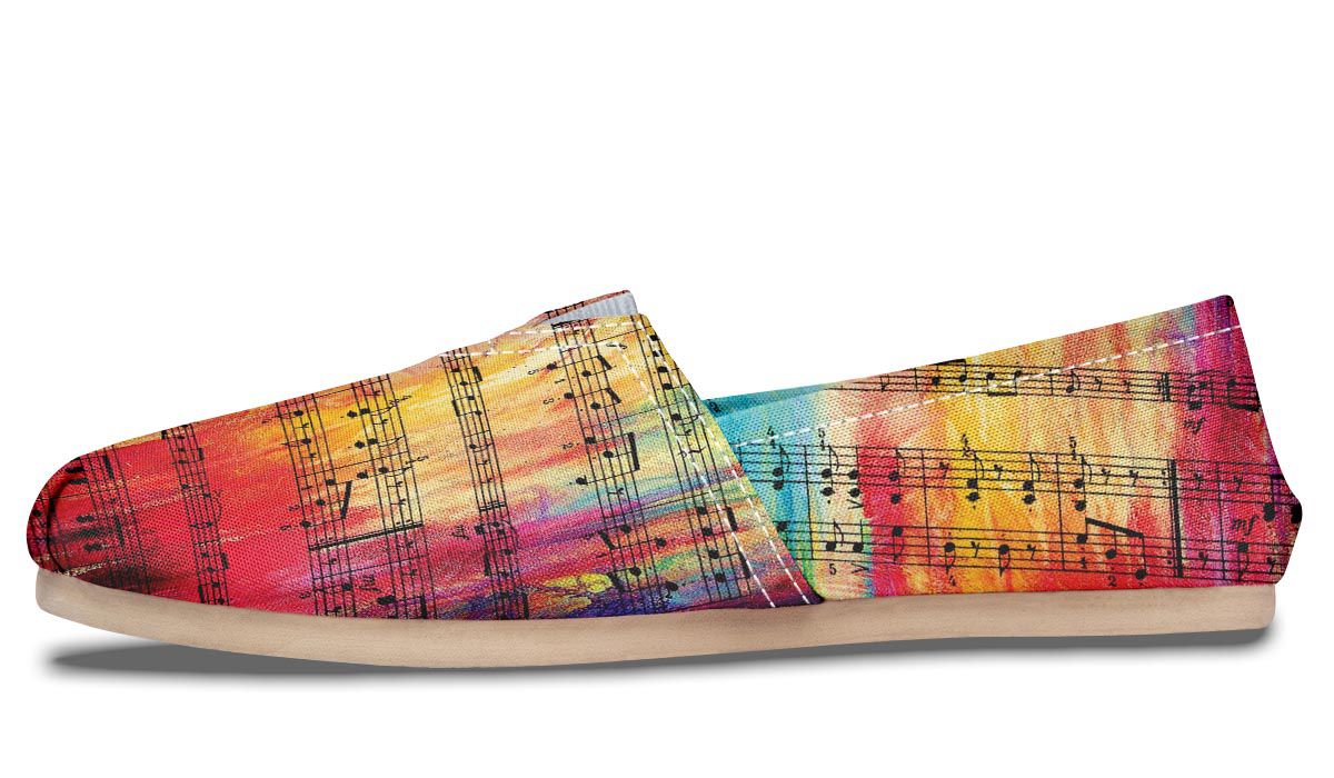 Rainbow Sheet Music Casual Shoes