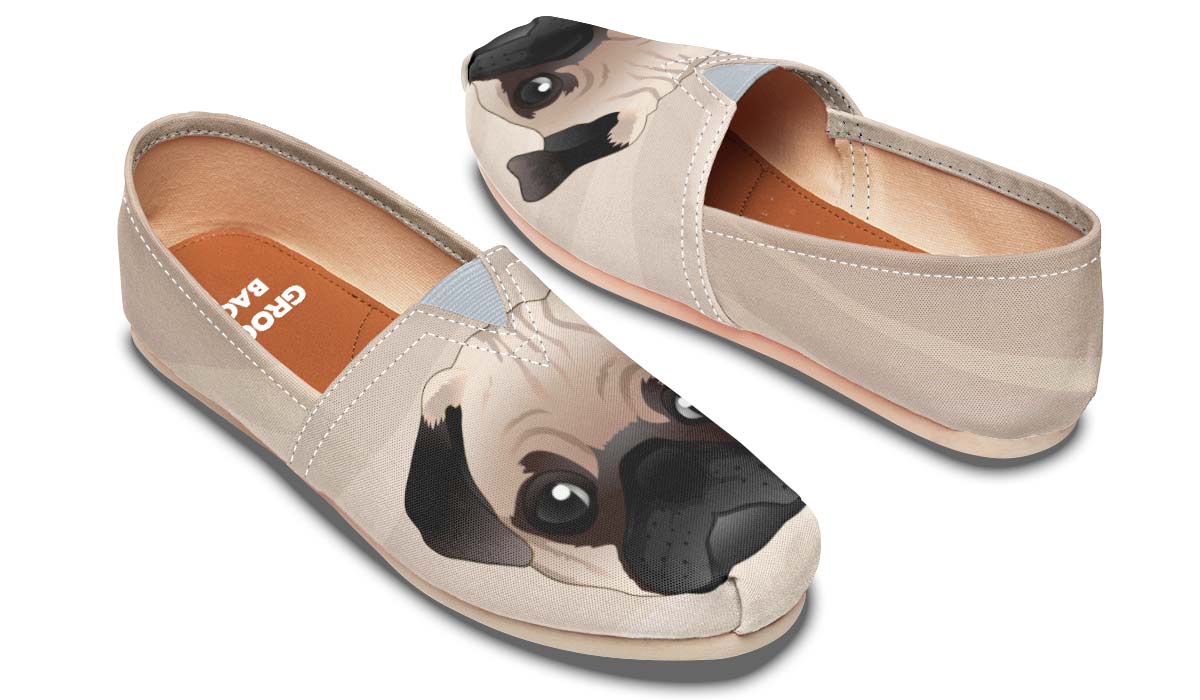 Real Fawn Pug Casual Shoes