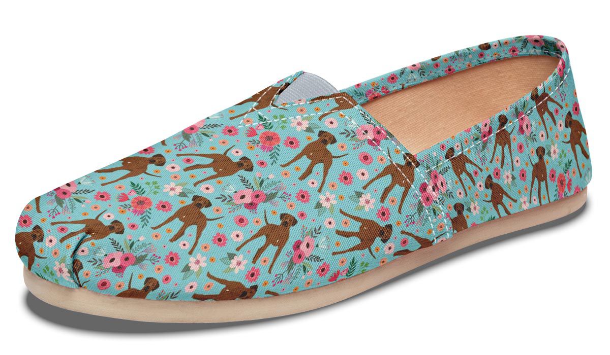 Rhodesian Ridgeback Flower Casual Shoes