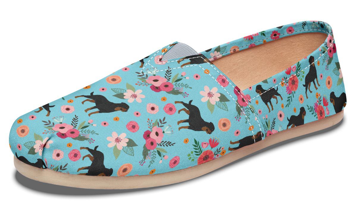 Rottweiler Flower Casual Shoe