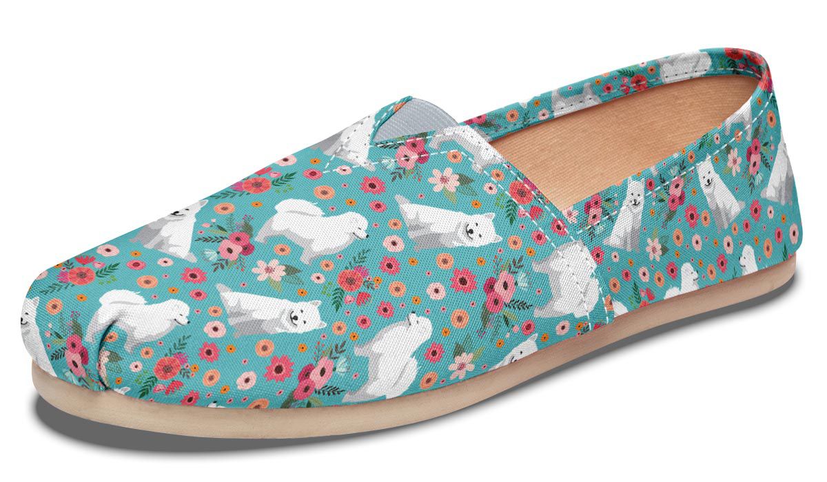 Samoyed Flower Casual Shoes