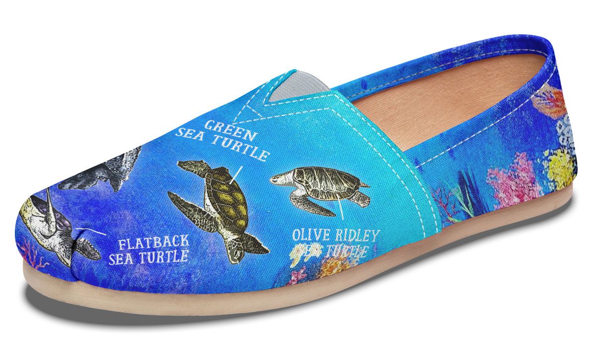 Sea Turtle Diagram Casual Shoes