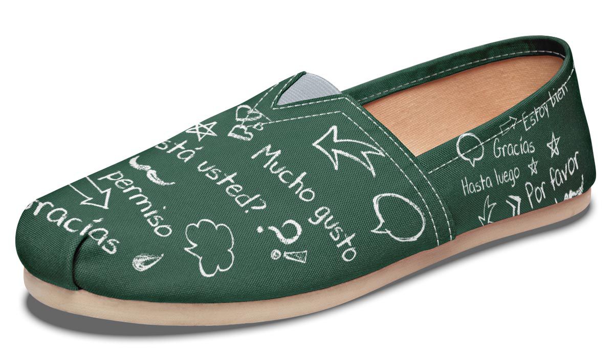 Spanish Chalkboard Casual Shoes