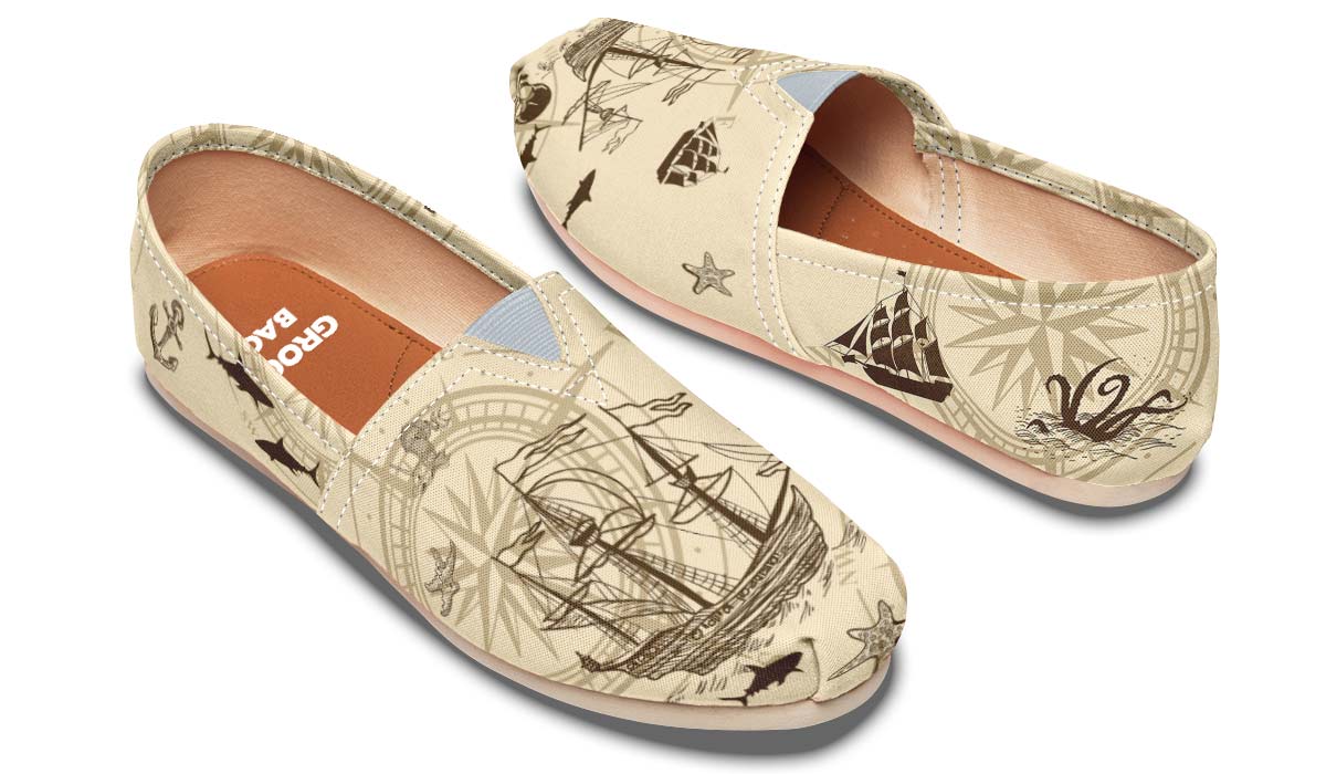 Treasure Map Travel Casual Shoes