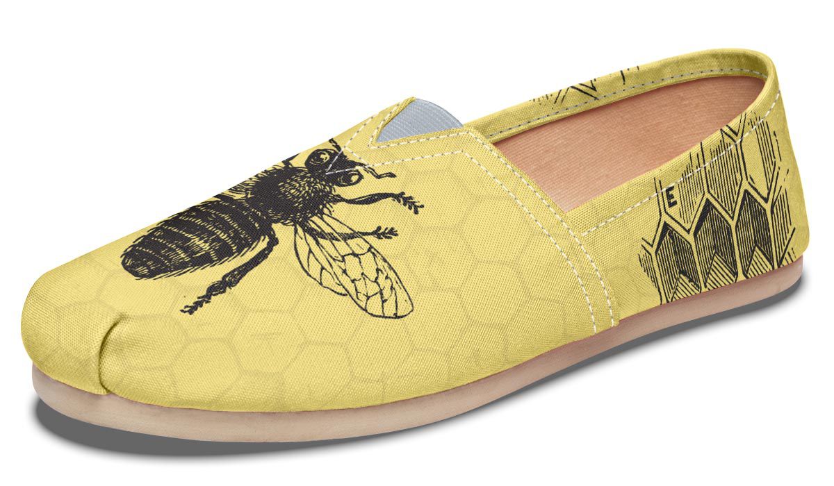 Vintage Bee Diagram Casual Shoes