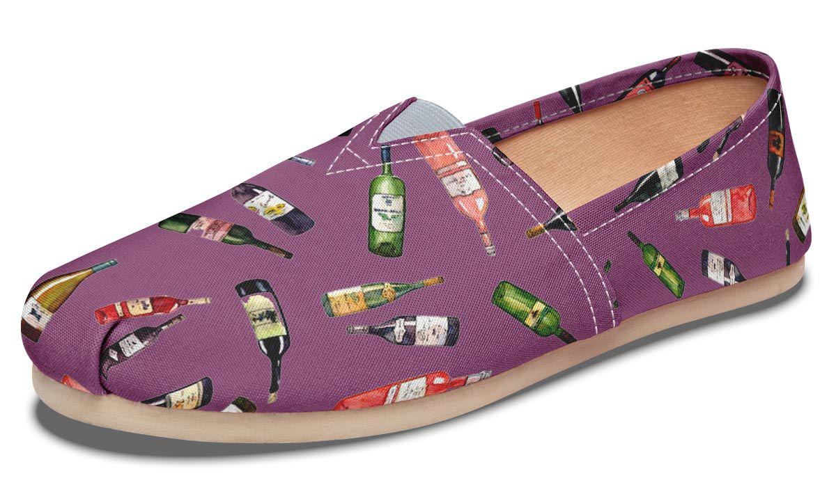 Wine Pattern Casual Shoes