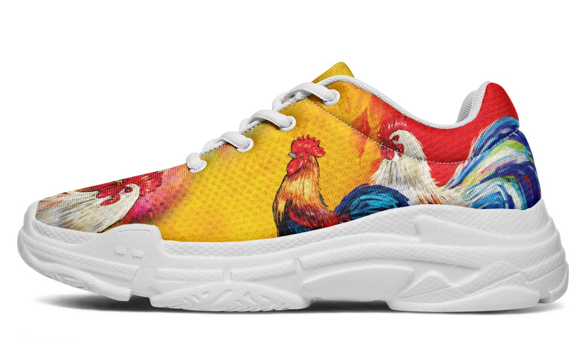 Artistic Rooster Chunky Sneakers