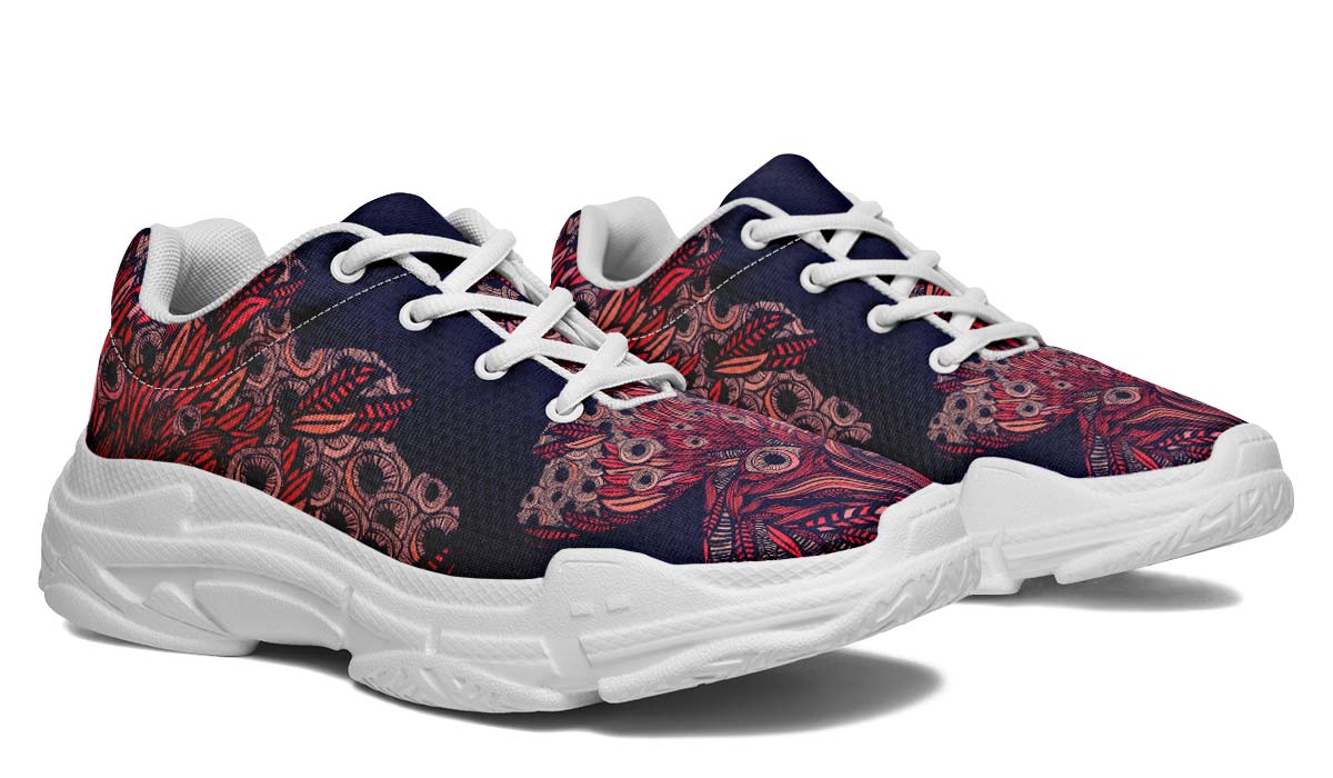 Artsy Rooster Chunky Sneakers
