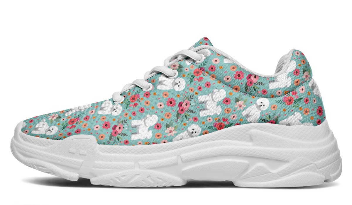 Bichon Frise Flower Chunky Sneakers
