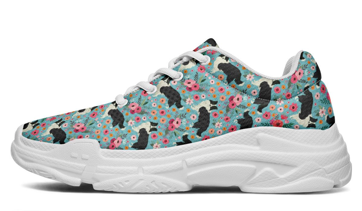 Border Collie Flower Chunky Sneakers