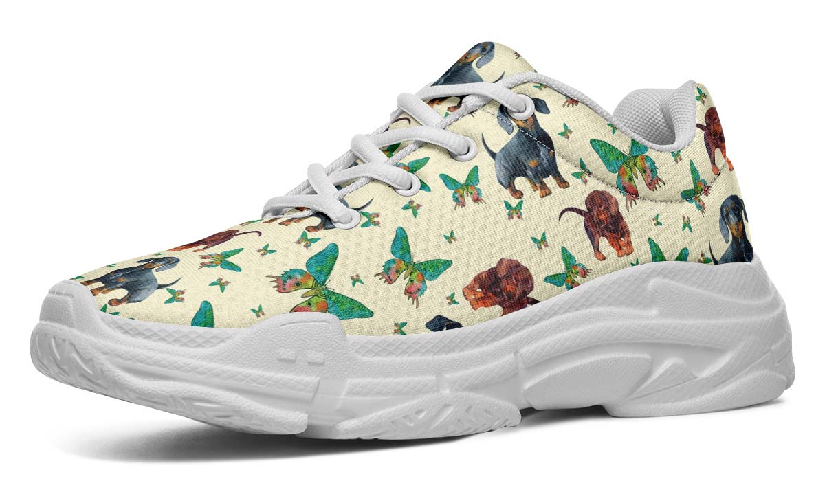 Butterfly Dachshund Chunky Sneakers