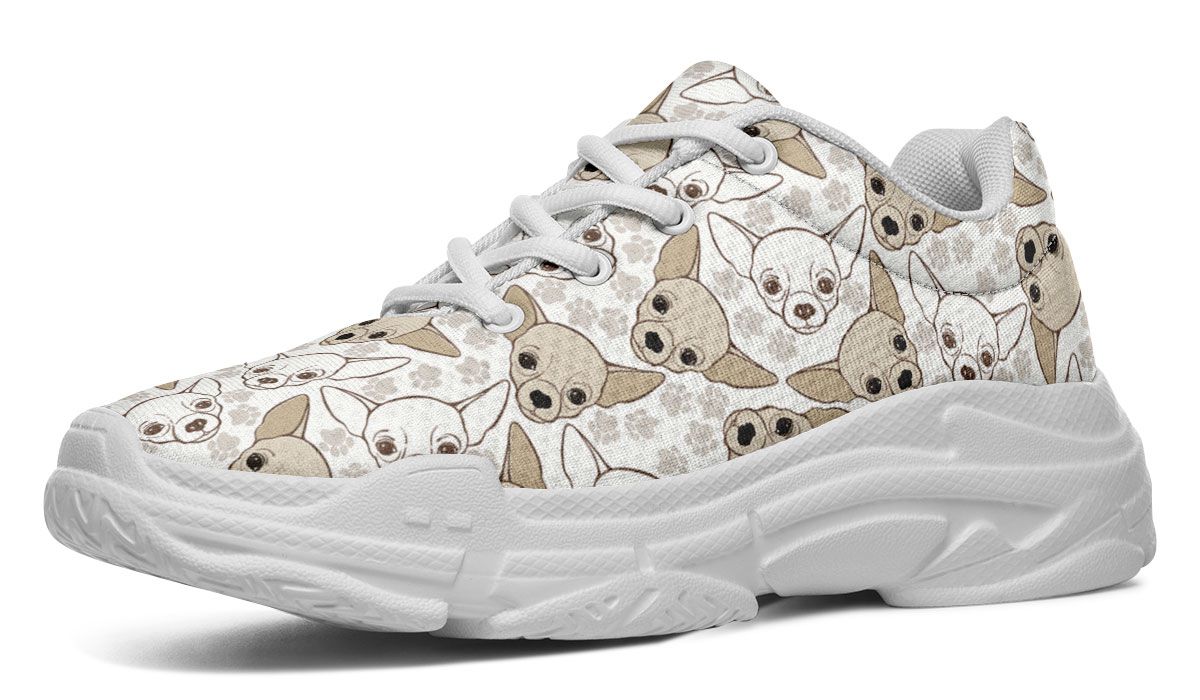 Chihuahua Pattern Chunky Sneakers