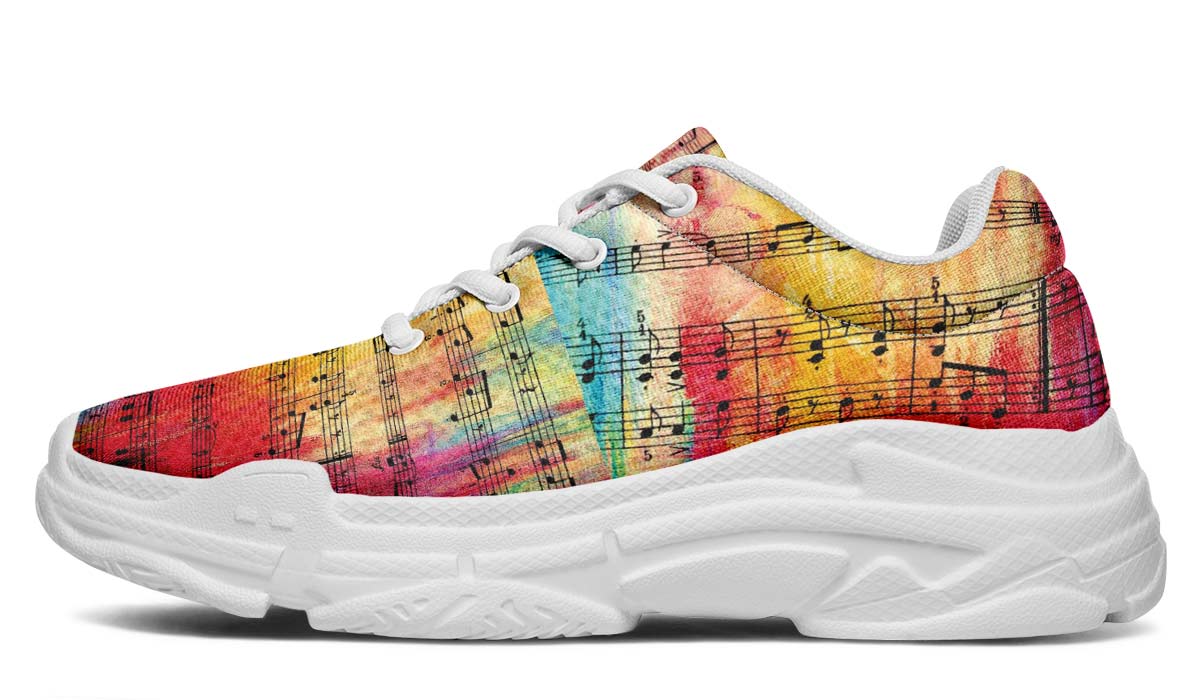 Colorful Music Chunky Sneakers