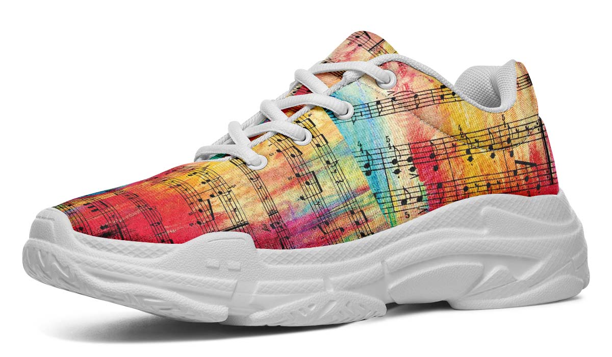 Colorful Music Chunky Sneakers