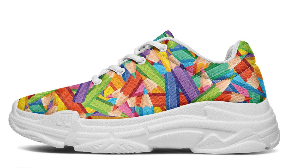 Colorful Pencils Chunky Sneakers