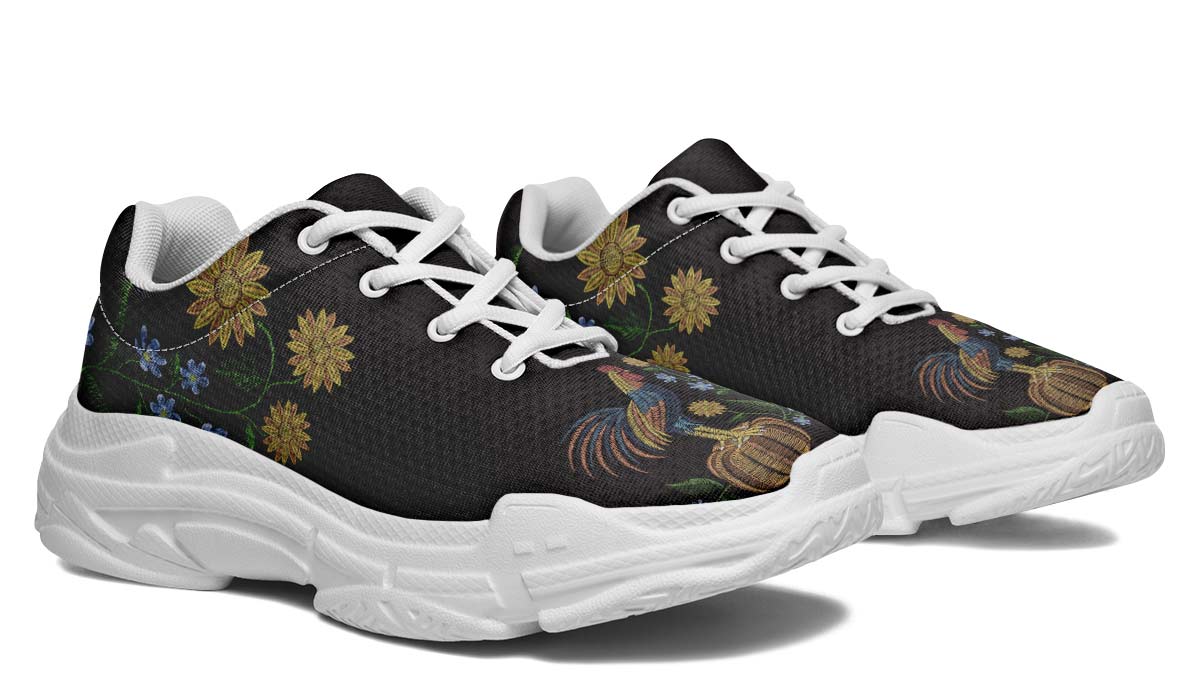 Embroidery Chicken Chunky Sneakers