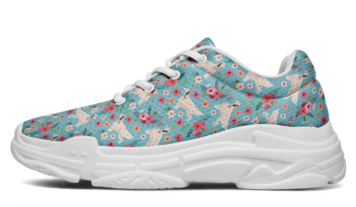 English Setter Flower Chunky Sneakers