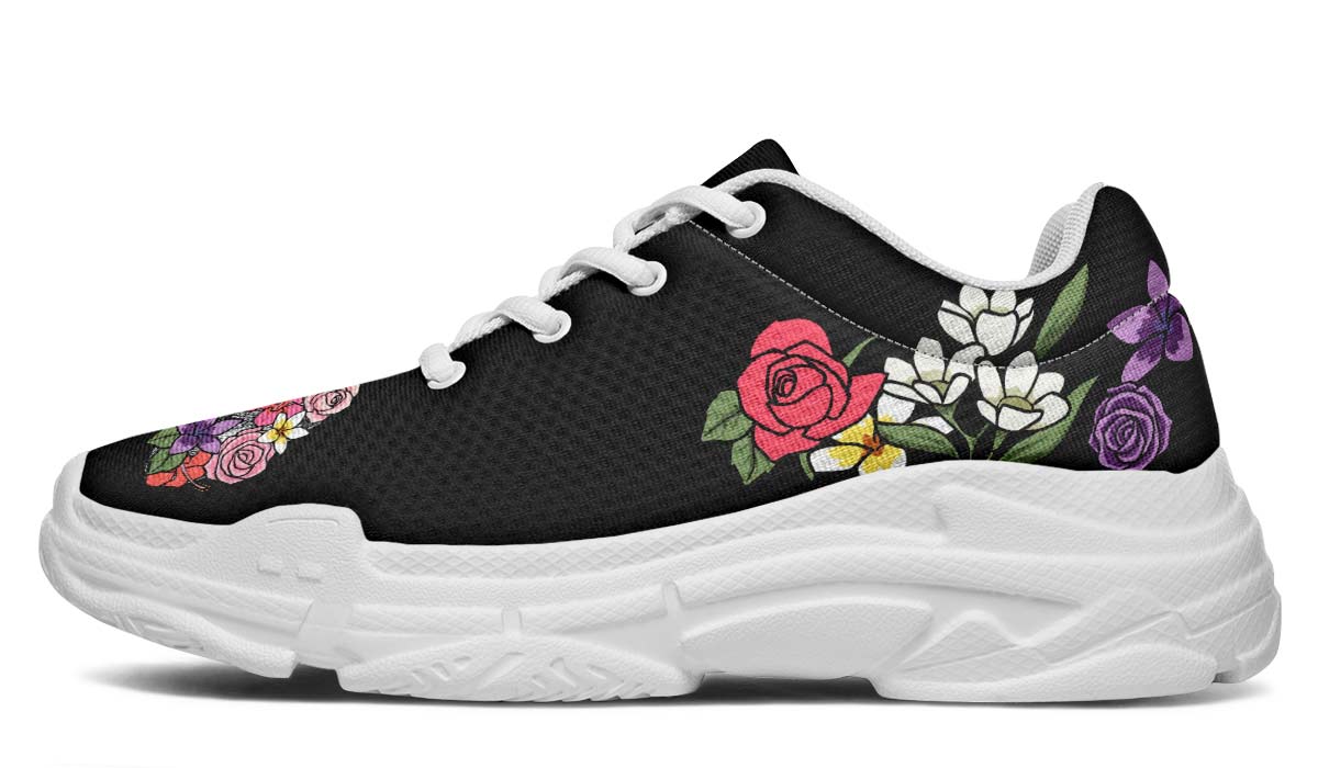 Floral Anatomy Lungs Chunky Sneakers