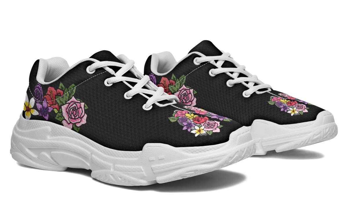 Floral Anatomy Lungs Chunky Sneakers