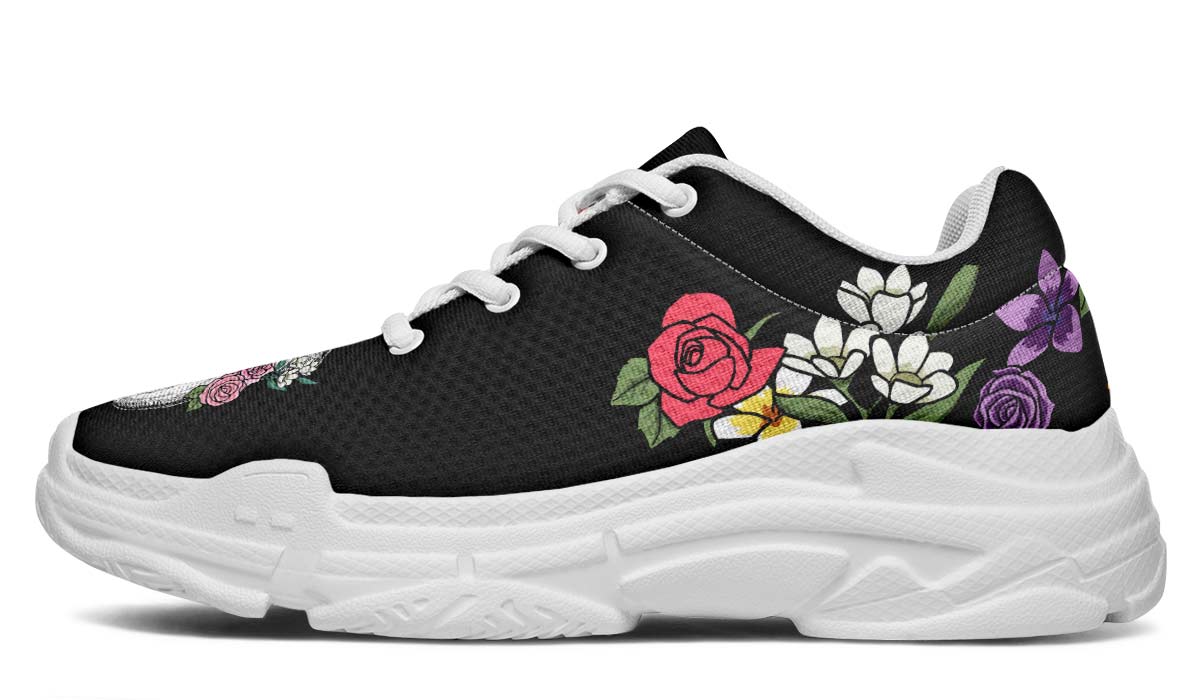 Floral Anatomy Tooth Chunky Sneakers