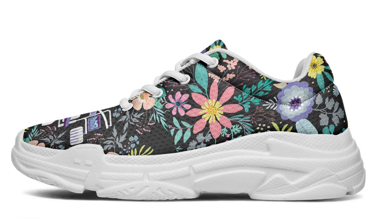 Floral Dentist Office Chunky Sneakers