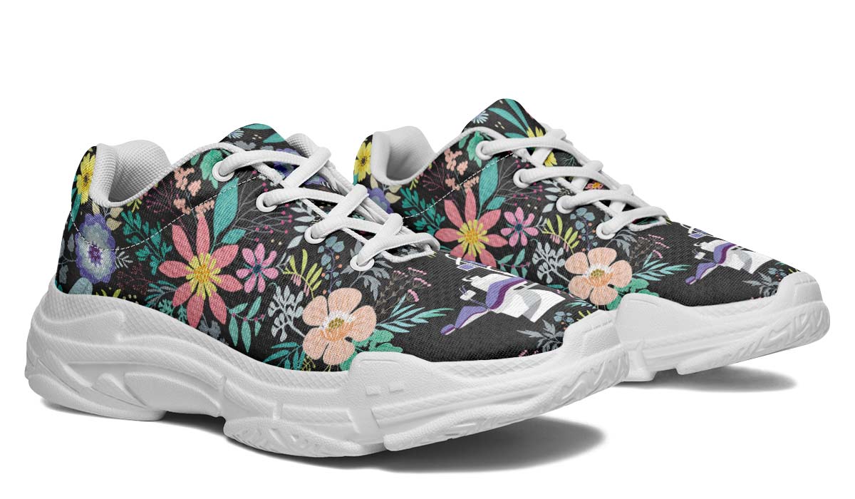 Floral Dentist Office Chunky Sneakers