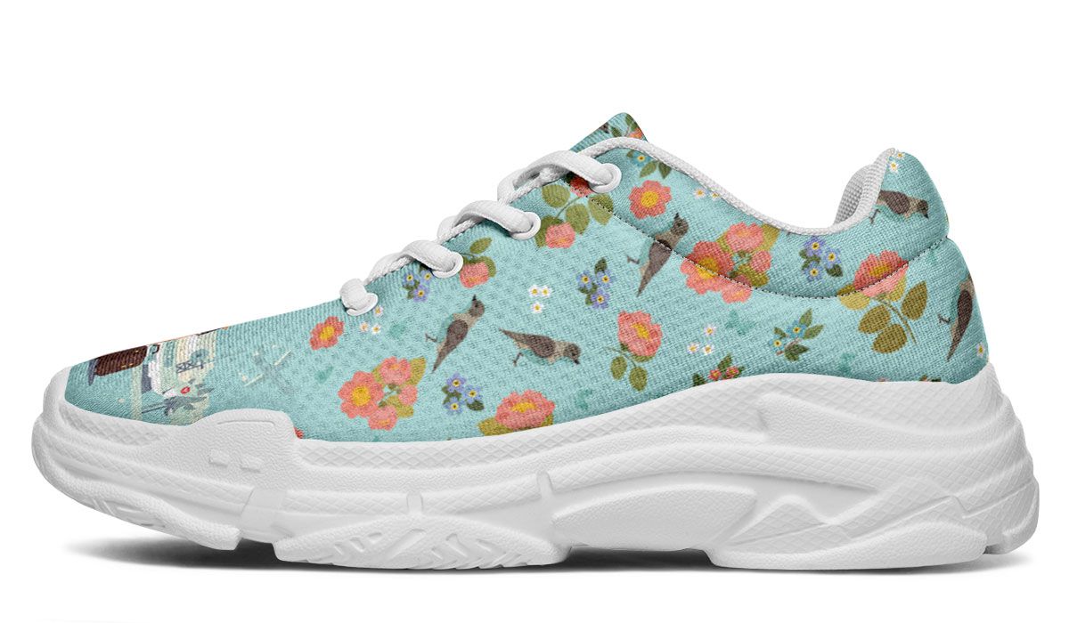 Floral Flight Attendant Chunky Sneakers