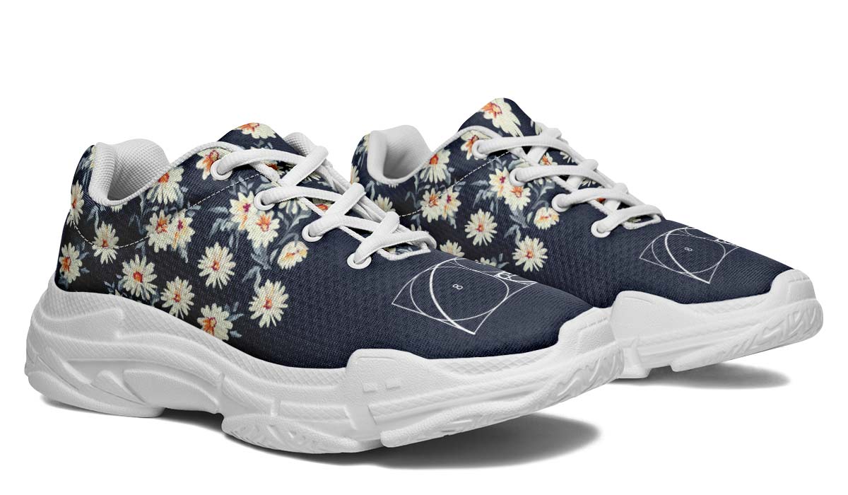 Floral Golden Ratio Chunky Sneakers