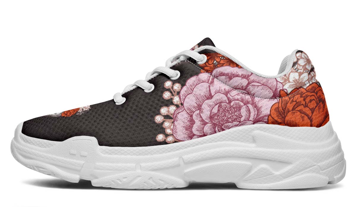 Floral Heart Chunky Sneakers