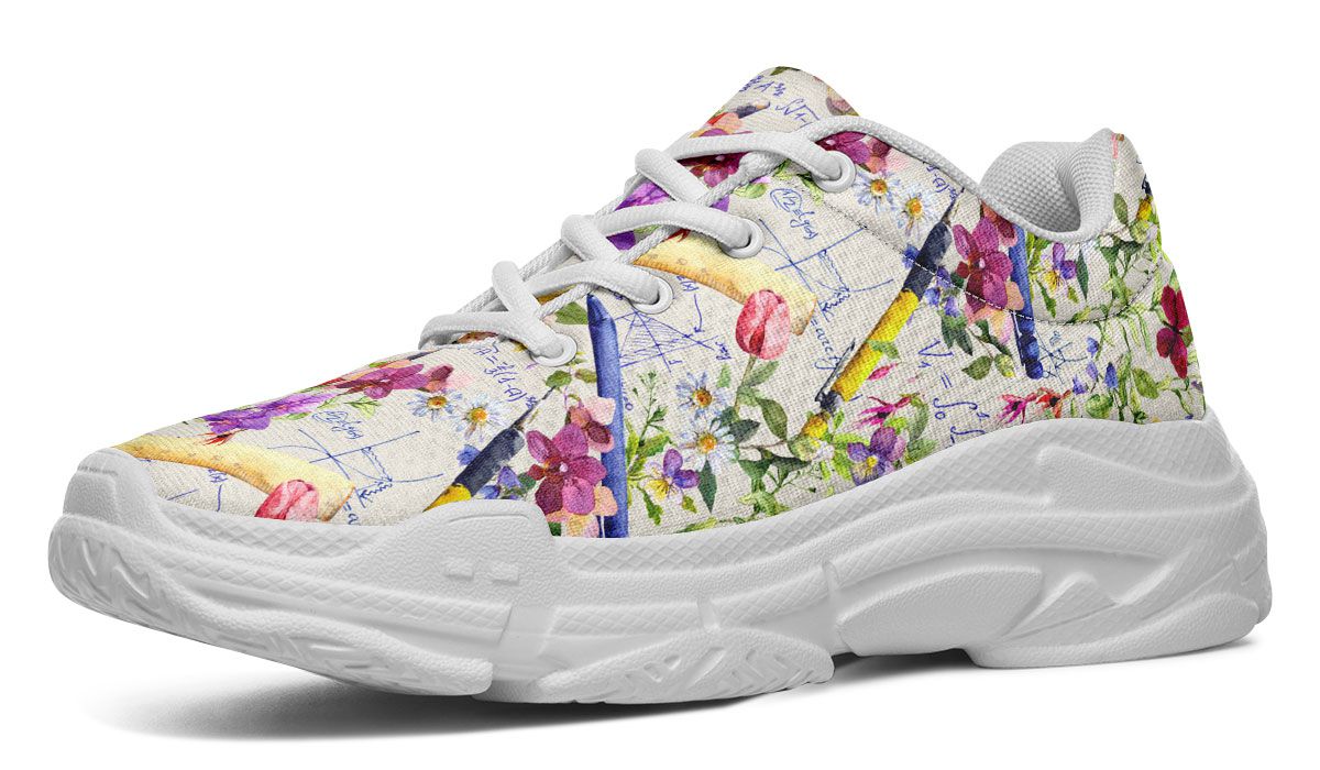 Floral Math Chunky Sneakers