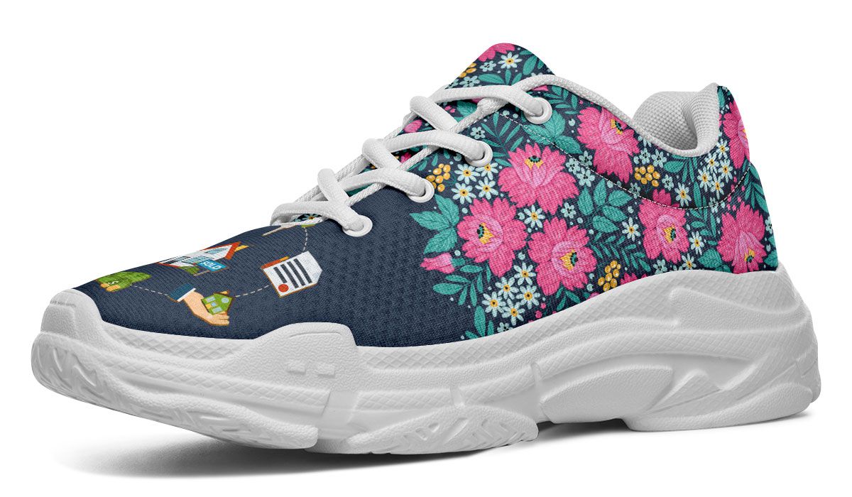 Floral Real Estate Chunky Sneakers