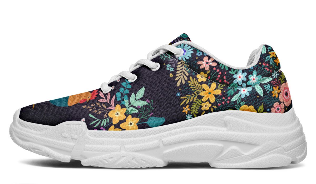 Floral Rooster Chunky Sneakers