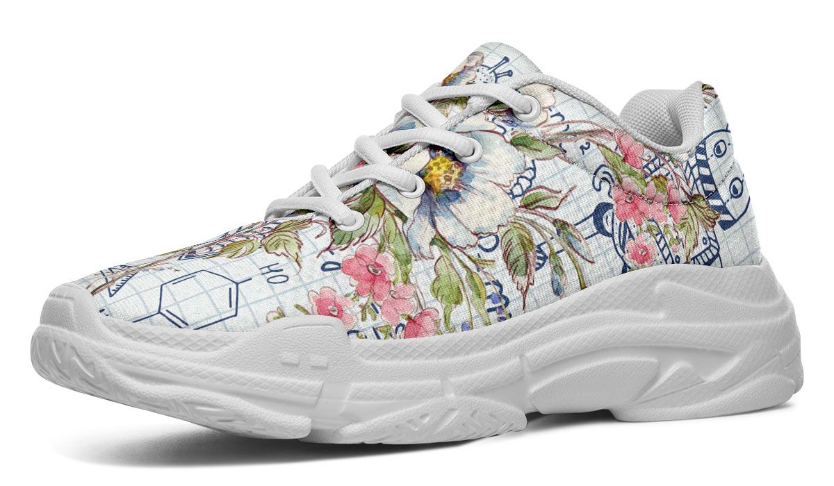 Floral Science Symbols Chunky Sneakers
