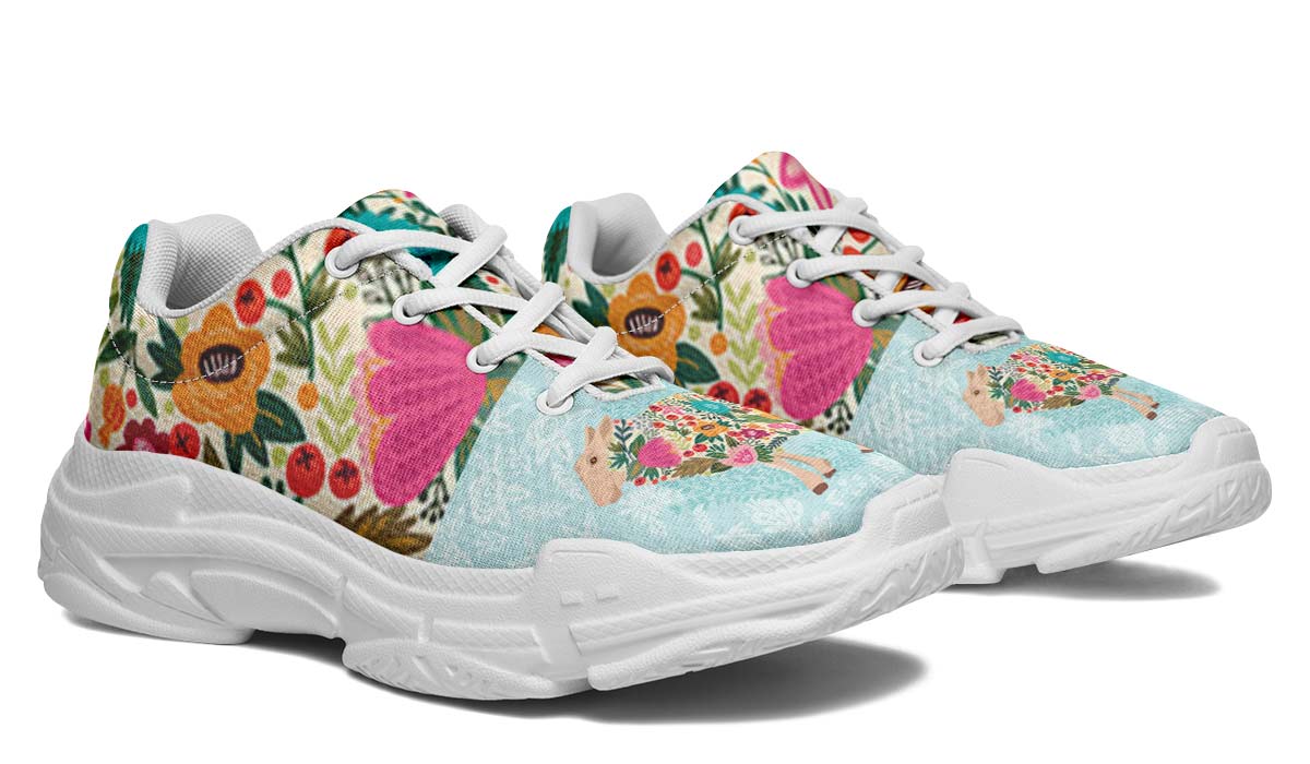 Floral Sheep Chunky Sneakers