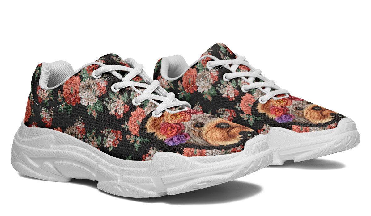 Floral Yorkie Chunky Sneakers
