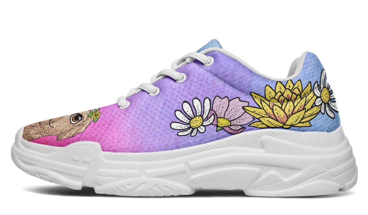 Fun Floral Goldendoodle Chunky Sneakers