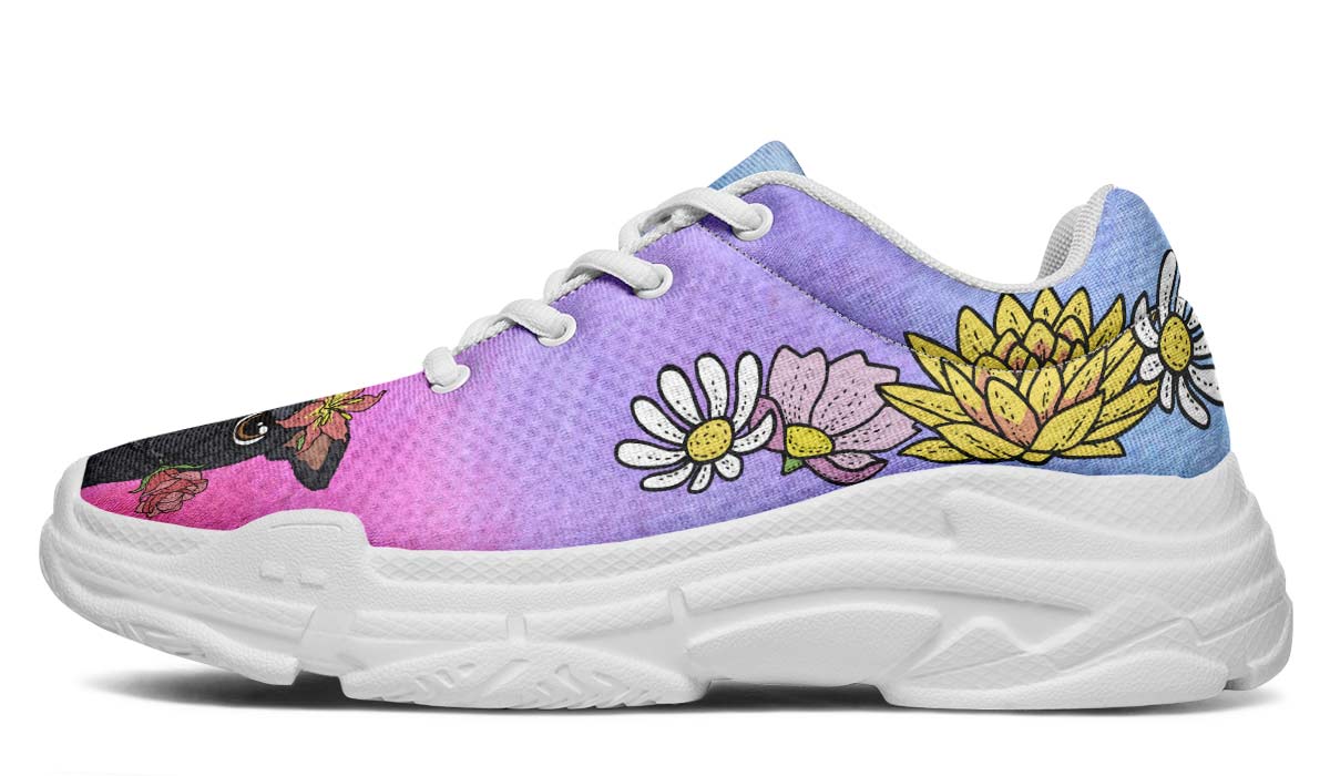 Fun Floral Greyhound Chunky Sneakers