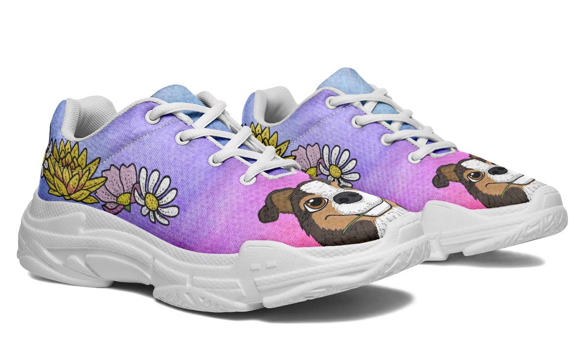 Fun Floral Sheltie Chunky Sneakers
