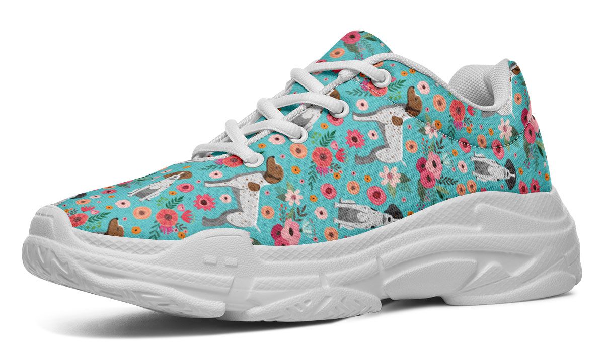 German Shorthaired Pointer Flower Chunky Sneakers