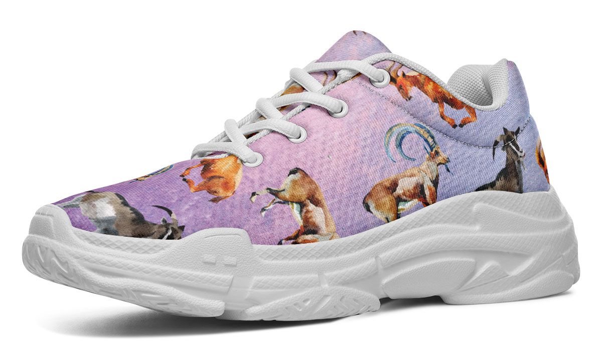 Goat Pattern Chunky Sneakers