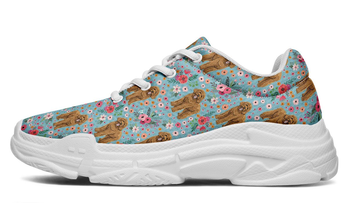 Goldendoodle Flower Chunky Sneakers