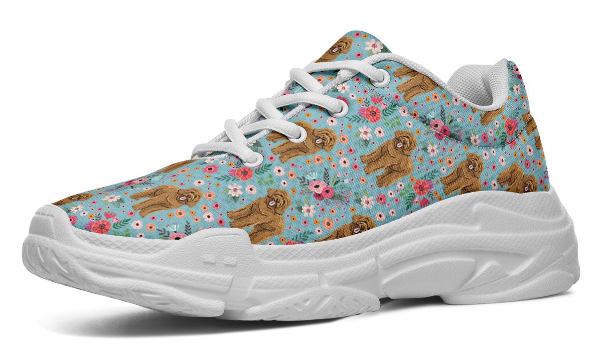 Goldendoodle Flower Chunky Sneakers