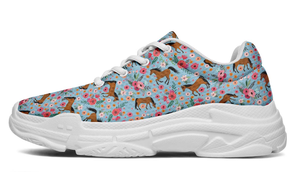Horse Flower Chunky Sneakers