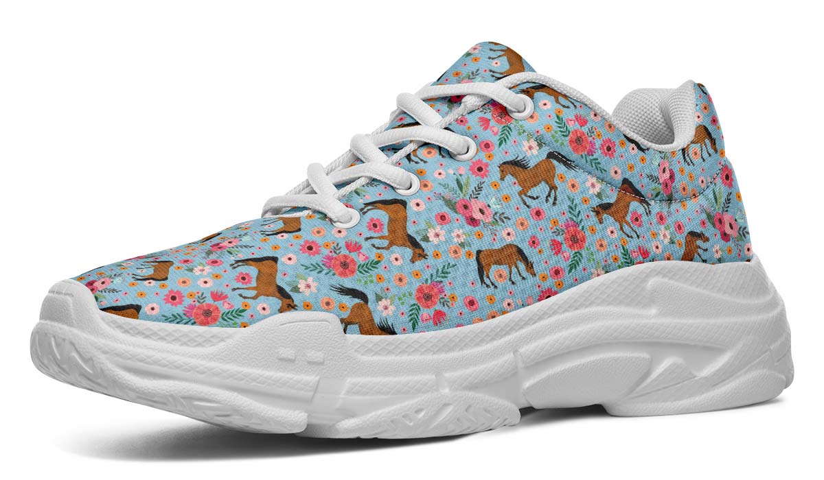 Horse Flower Chunky Sneakers